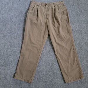 Dockers Khakis Mens W38 L32 Pants Trousers Pleated Front‎ Tan Beige